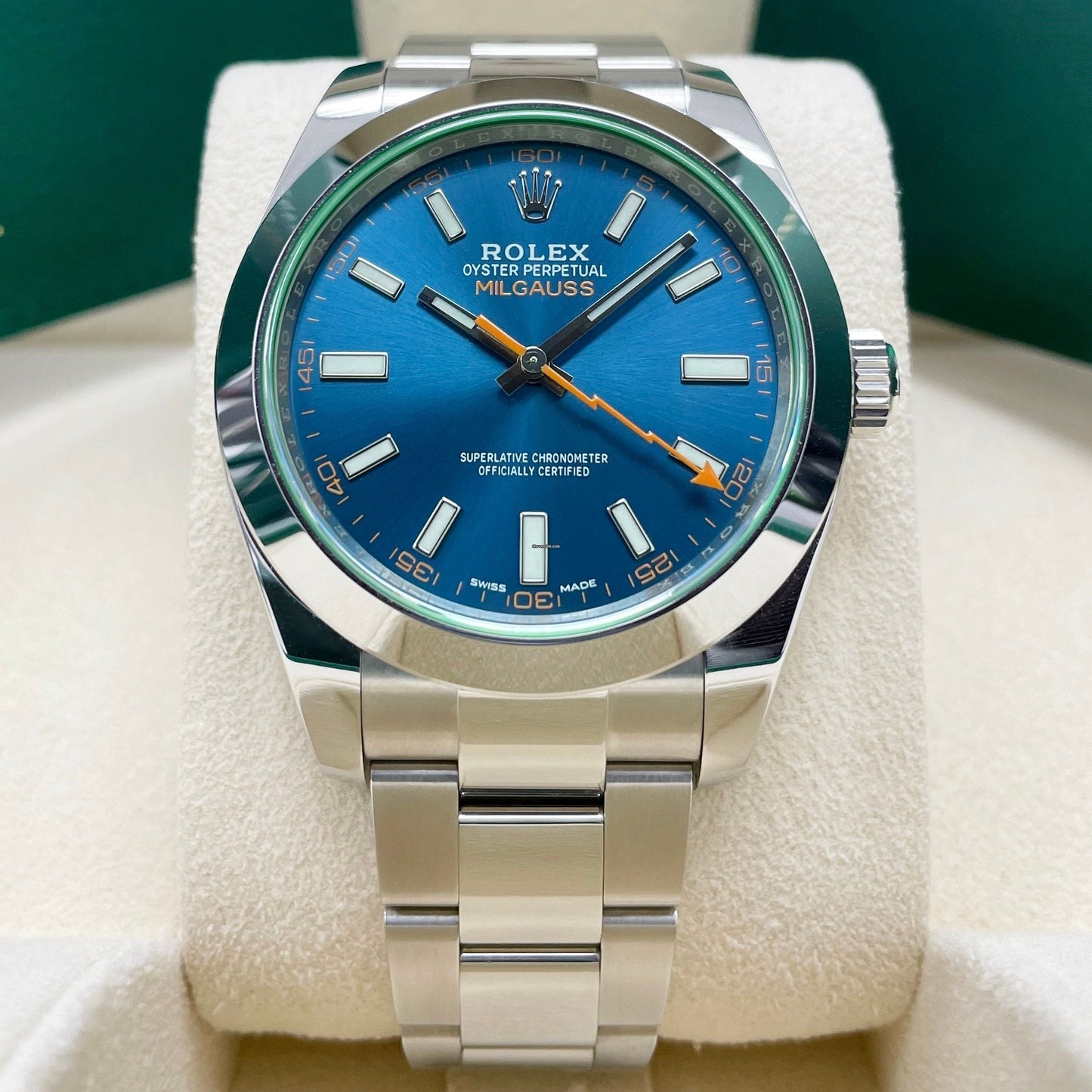 Rolex Milgauss Stainless Steel Blue Dial