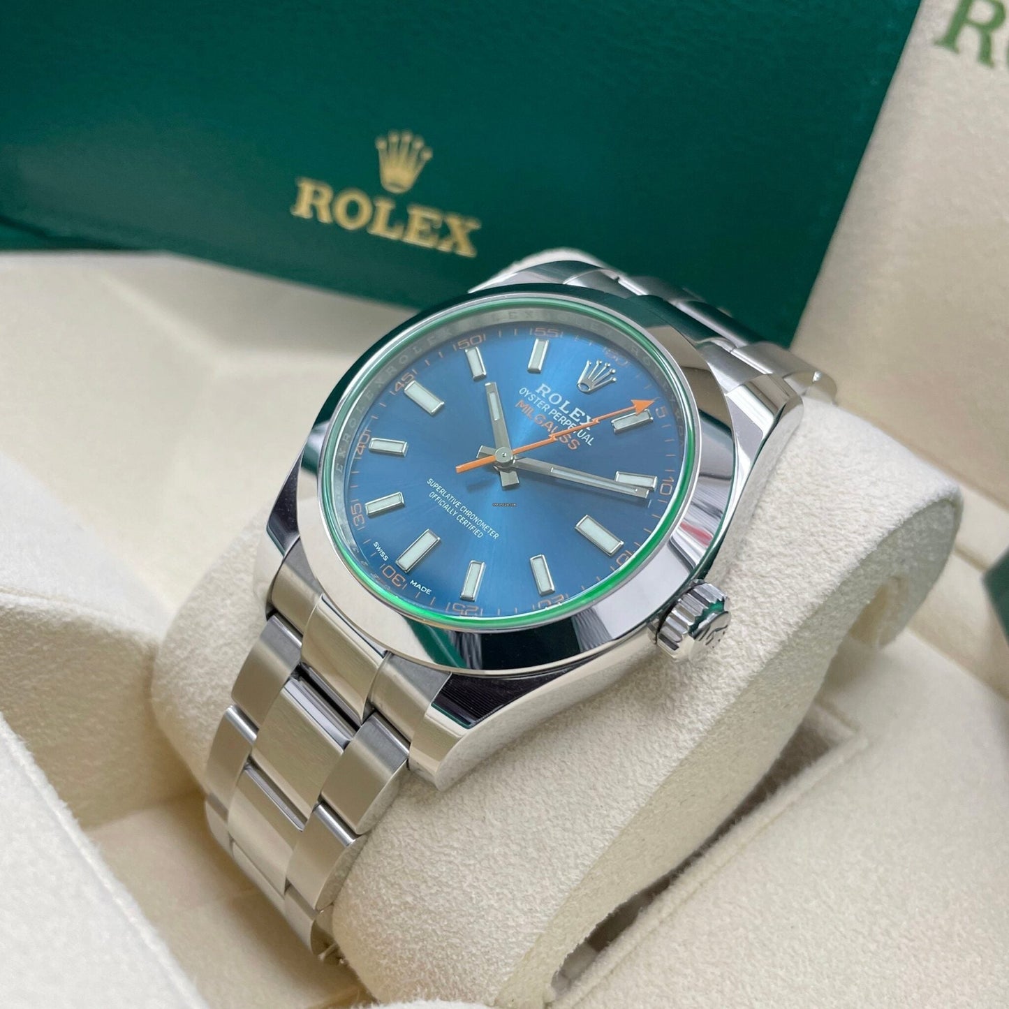 Rolex Milgauss Stainless Steel Blue Dial