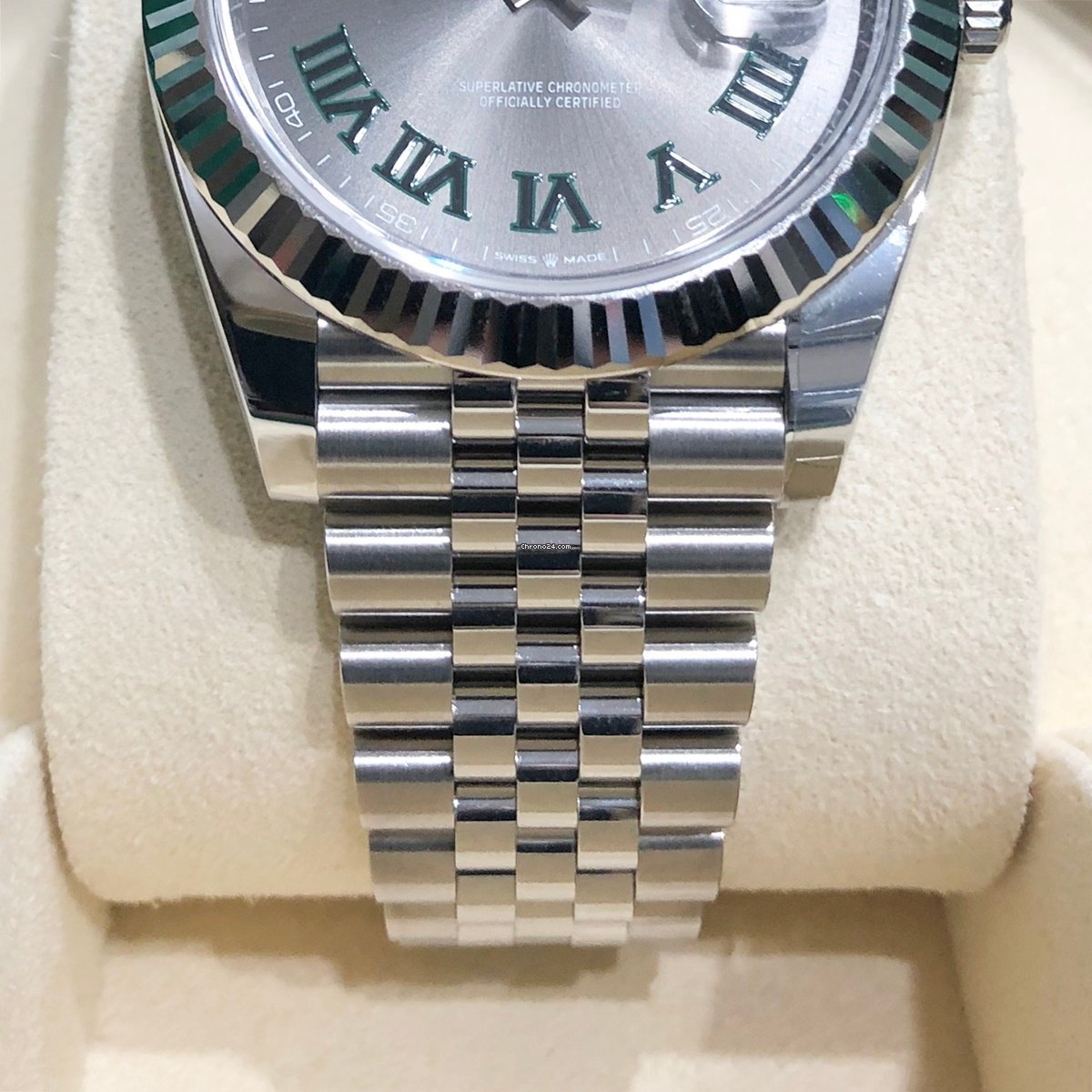 Rolex Datejust Fluted Wimbledon Dial Oyster