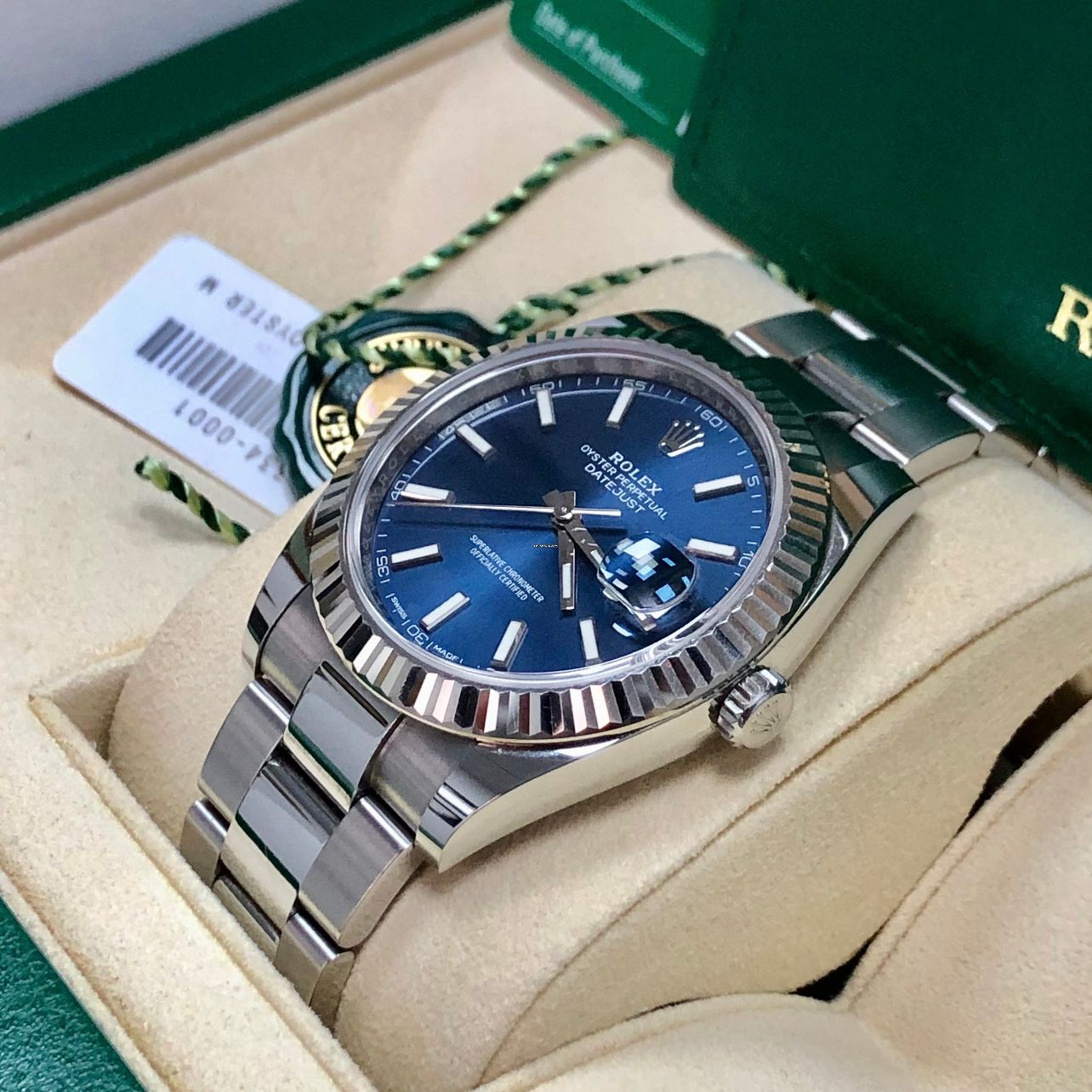 Rolex Datejust Fluted Oyster Blue Dial 126334