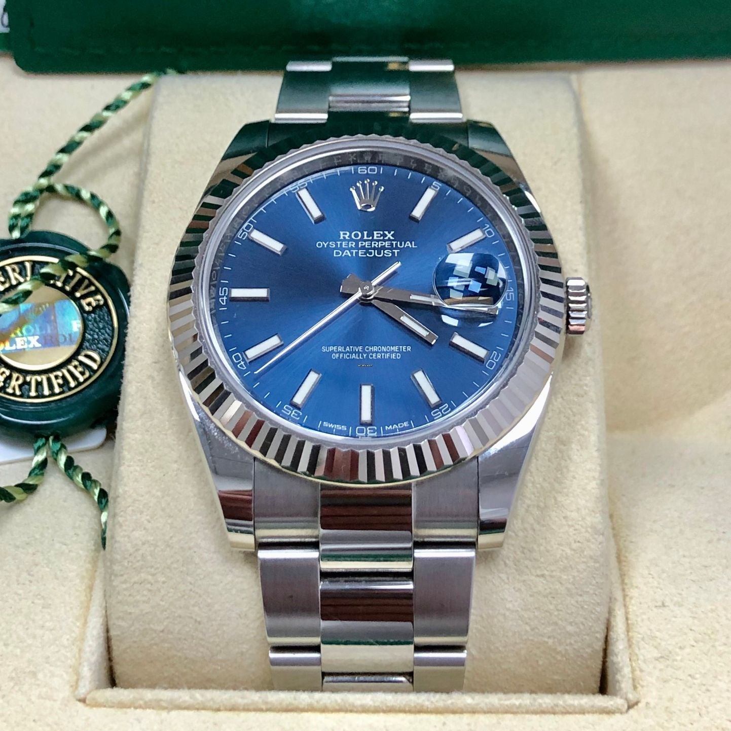 Rolex Datejust Fluted Oyster Blue Dial 126334