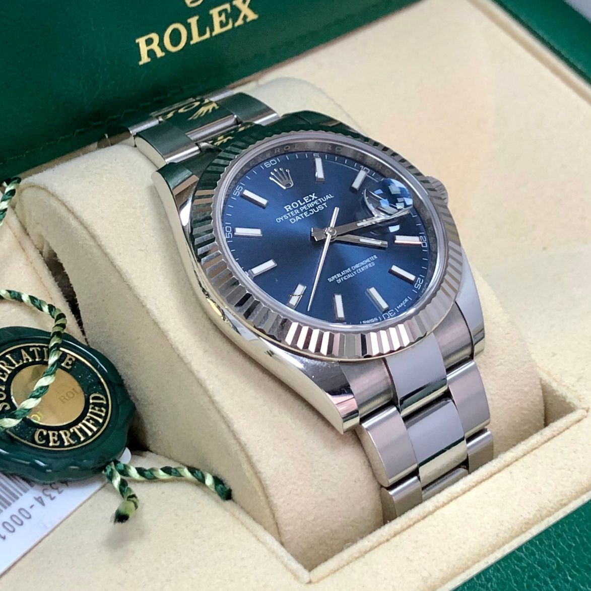 Rolex Datejust Fluted Oyster Blue Dial 126334