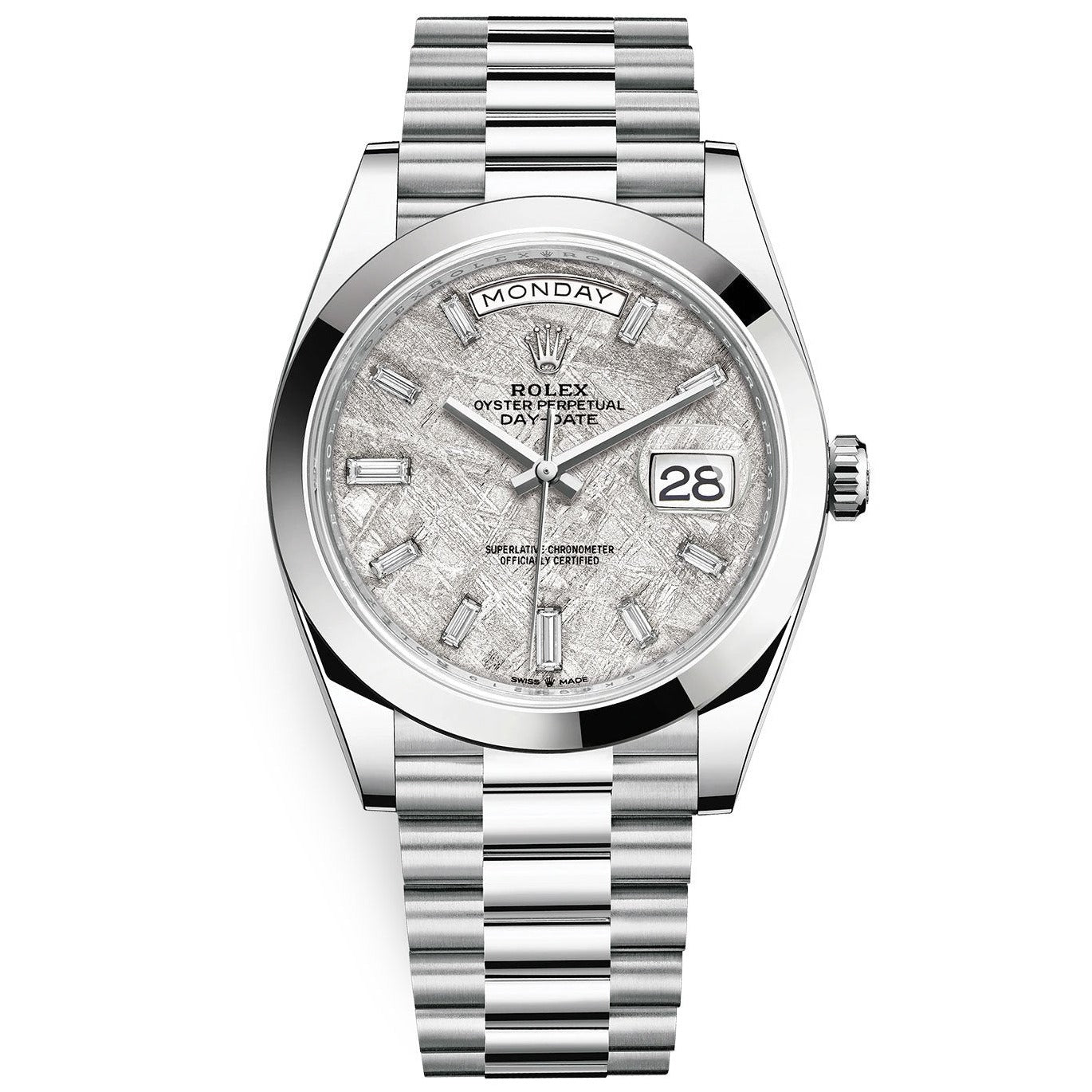 rolex day date platinum meteorite dial