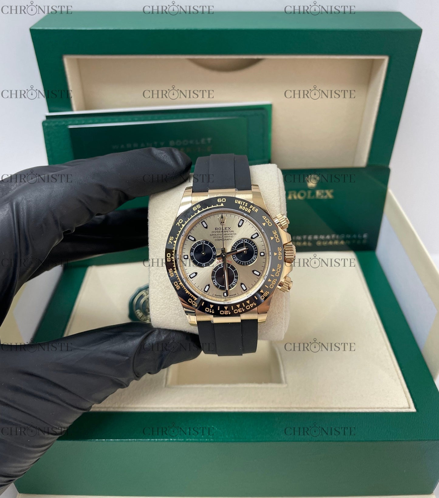 Rolex Oysterflex Daytona rubber yellow, Acier Inoxydable