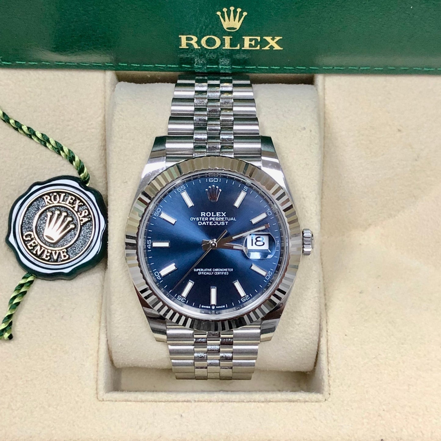 Rolex Datejust 41 Jubilee Blue Stick Dial