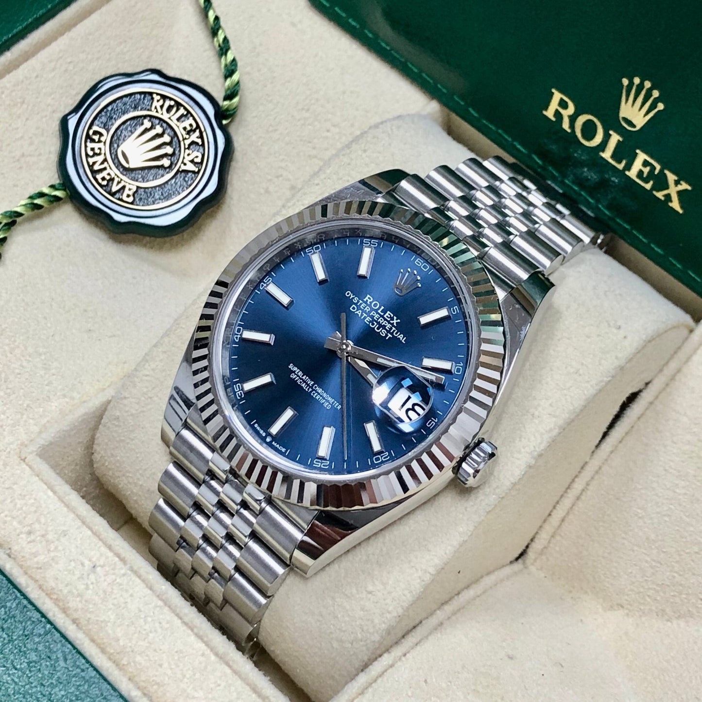 Rolex Datejust 41 Jubilee Blue Stick Dial