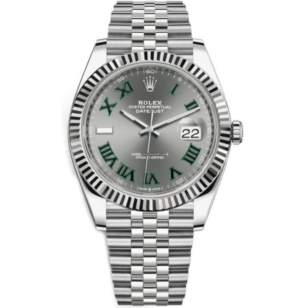 Rolex Datejust Fluted Wimbledon Dial Oyster