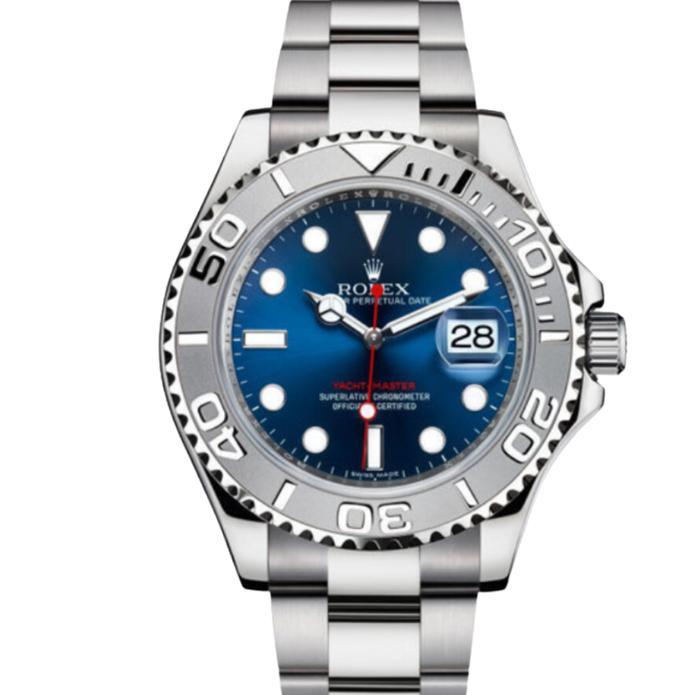 Rolex Yacht-Master Stainless Steel & Platinum Blue Cadran