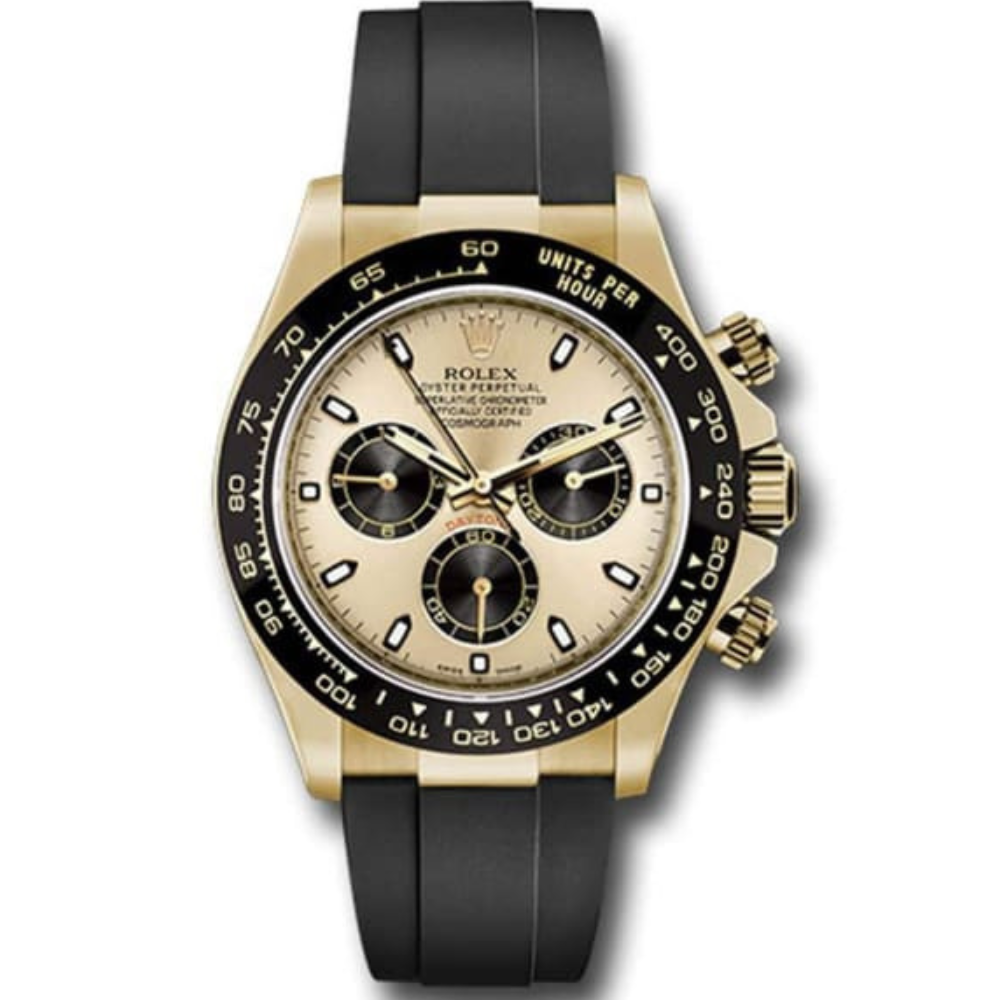 Rolex Oysterflex Daytona rubber yellow, Acier Inoxydable