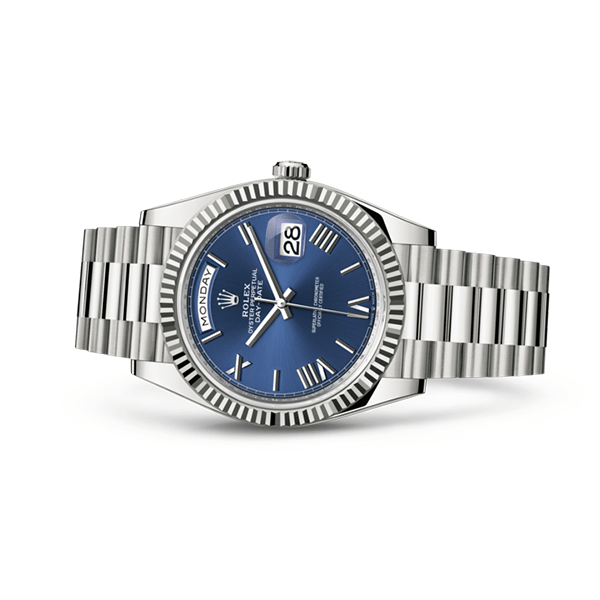 Rolex Day-Date Bleu Chiffres romains