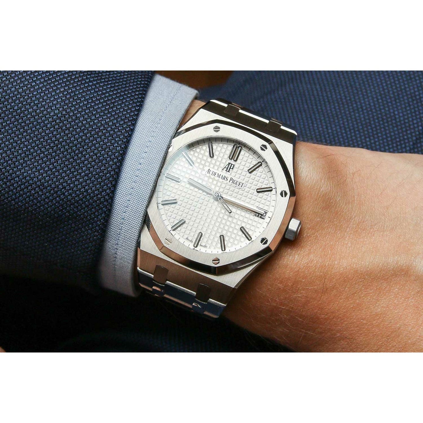 Audemars Piguet Royal Oak Fond Blanc 41mm Homme