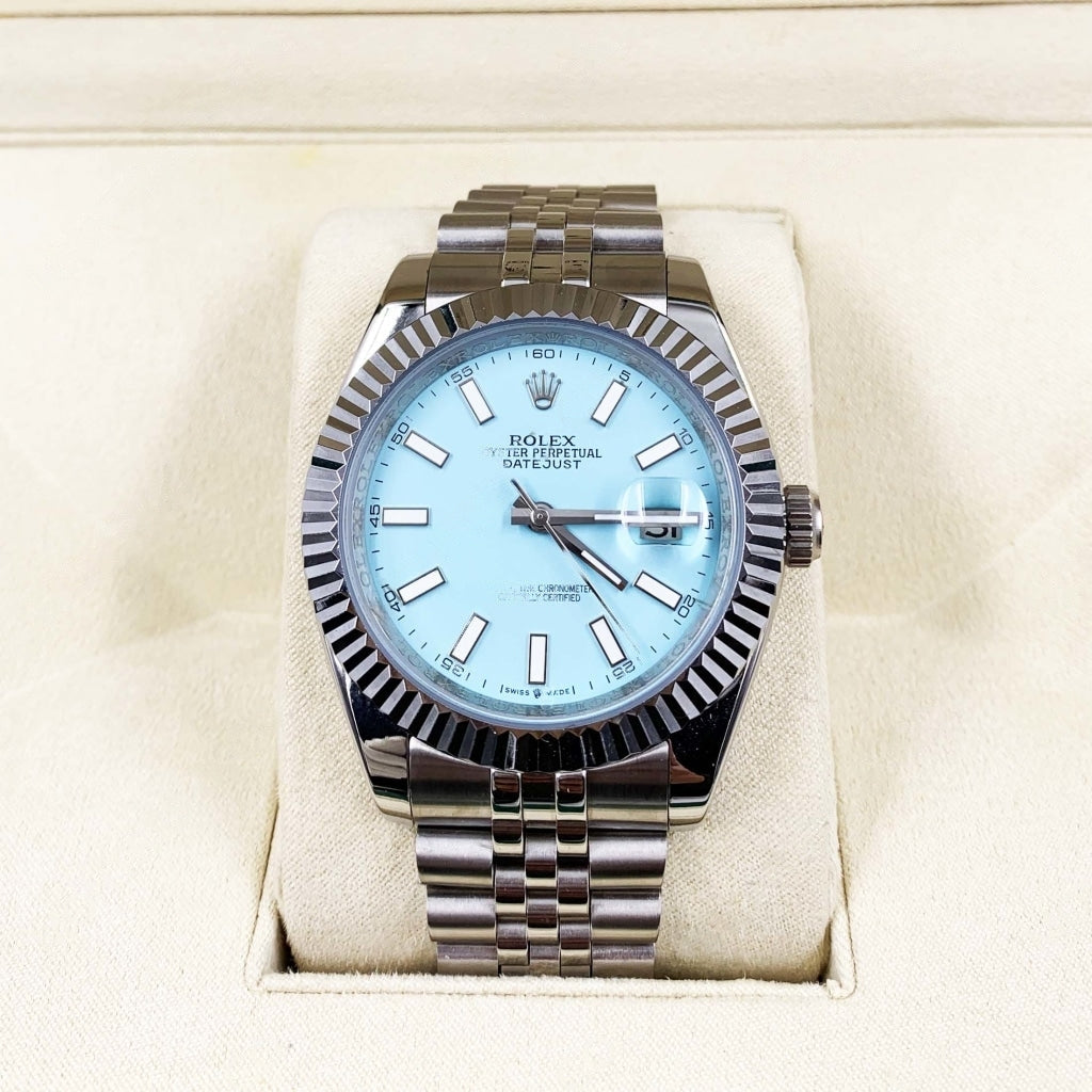 Rolex Datejust Fond TIFFANY Acier jubilee Automatique Hommes 40mm