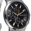 EMPORIO ARMANI AR11165 SILVER/ROSE GOLD - BLACK CHRONO